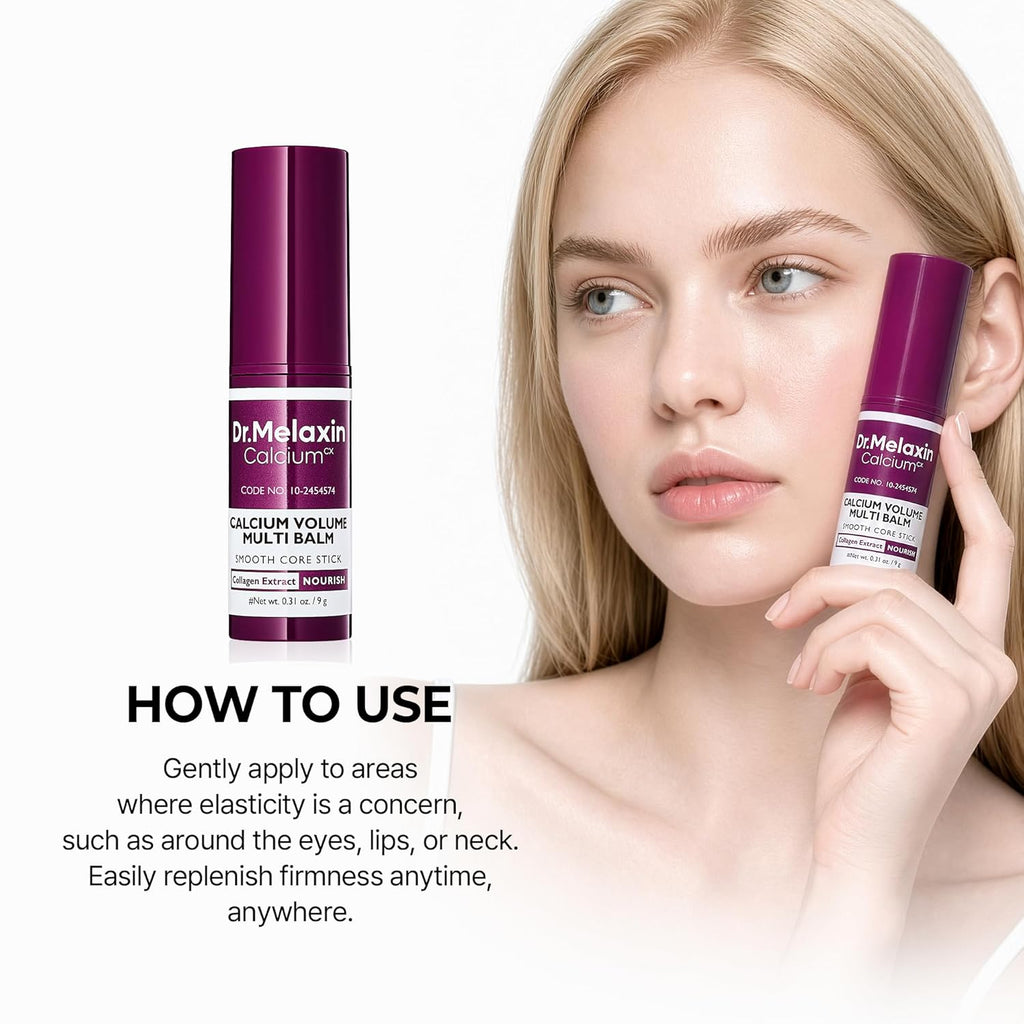 Calcium Multi Balm Stick, Calcium Volume Multi Balm Stick, Firming,Hydrating & Smoothing Collagen Moisturing Stick for Eyes, Face & Neck