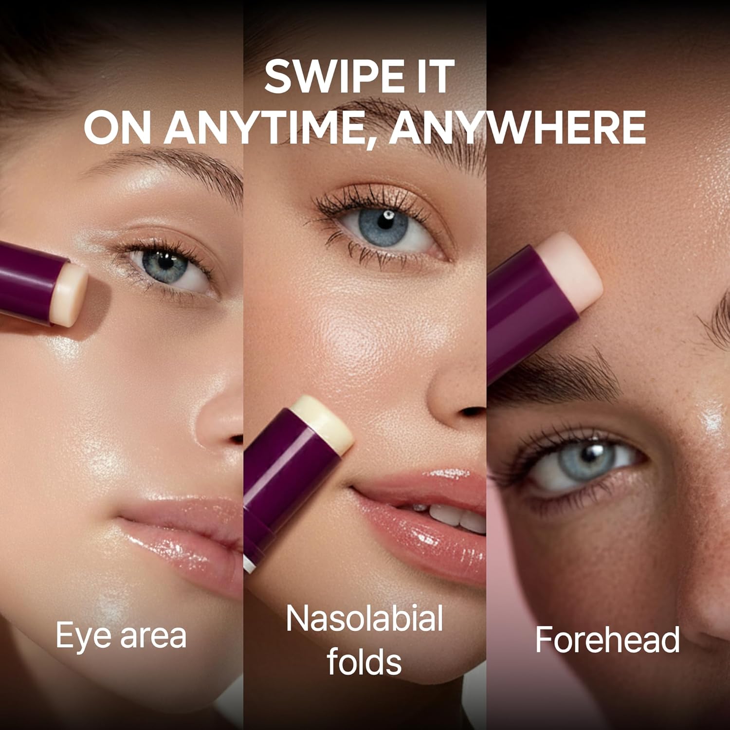 Calcium Multi Balm Stick, Calcium Volume Multi Balm Stick, Firming,Hydrating & Smoothing Collagen Moisturing Stick for Eyes, Face & Neck